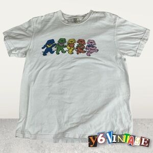 (❌SOLD ON DEPOP) Medium White Comfort Colors Grateful Dead Colorful Dogs Tee